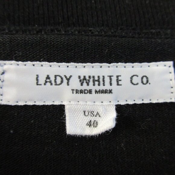 Lady White Co Men's Crewneck Tee Shirt 40 Black 100% Cotton BDHD Large 464 - Picture 3 of 9